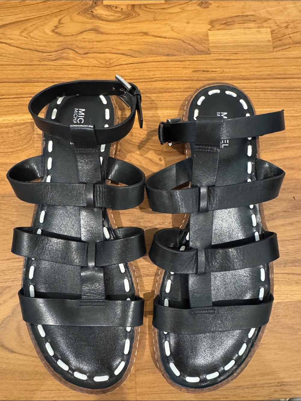 Michael Kors Black Multi-Strap Kids Gladiator Sandals